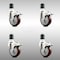 Service Caster 4 Inch 316SS Maroon Poly Swivel 1-7/8 Inch Expanding Stem Caster Set Lock Brake SCC-SS316TTLEX20S414-PPUB-MRN-178-4 - alternate 1